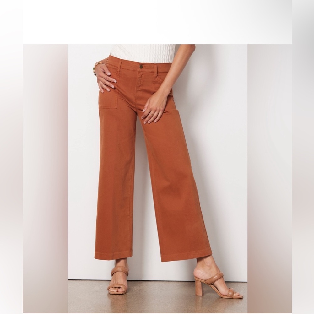 Evereve Beth Wide Leg High Rise in Mocha Bisque Size 25